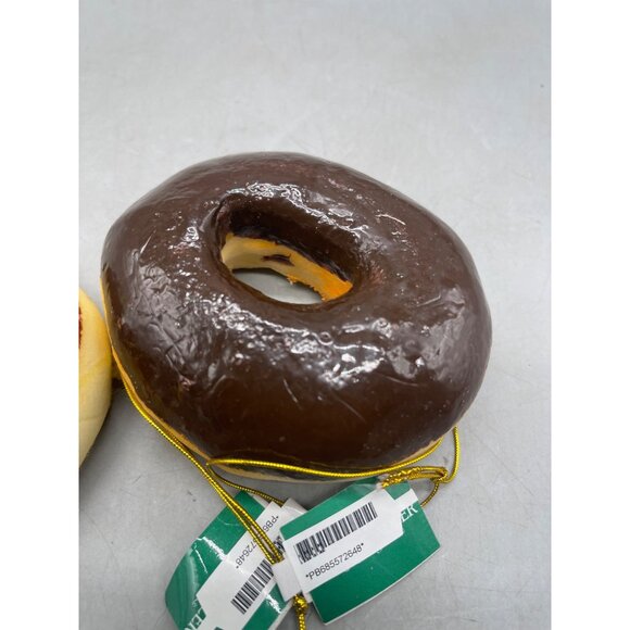 Kurt Adler sweet scoops chocolate 1 sprinkle donut ornaments set of 2 READ NEW - Picture 5 of 7